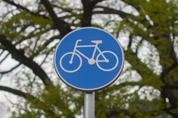 kaip atrodo dviračių tako ženklas