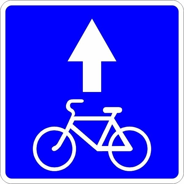 dviratininkų juostos ženklas